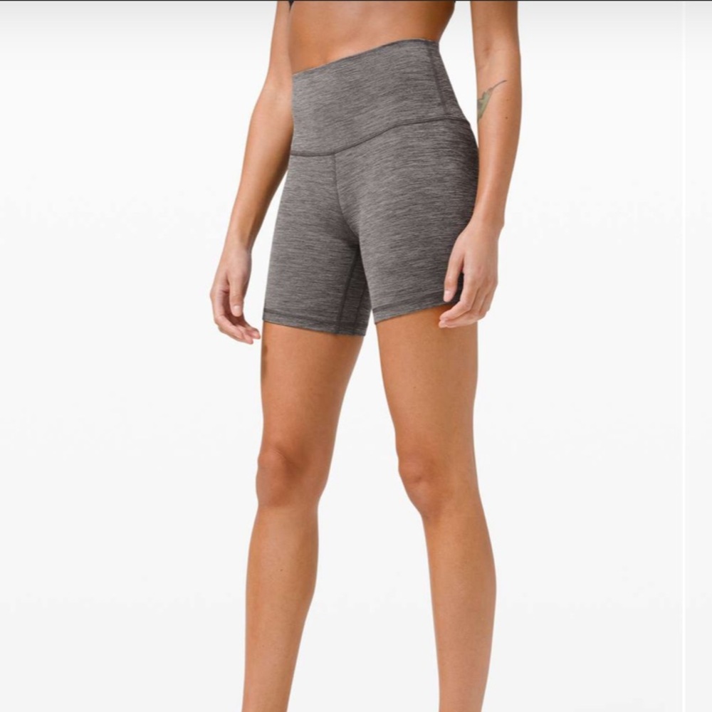 RARE!! Size 6 lululemon align short, 6” inseam in color “heather black”